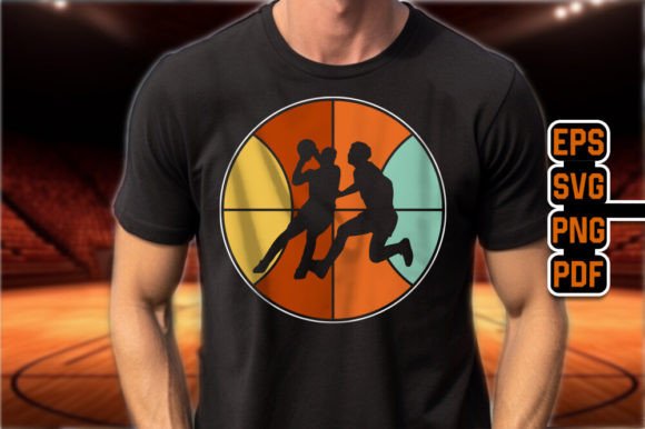 Basketball Retro T-Shirt Design Graphics