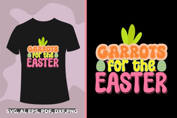 Carrots for the Easter T-Shirt Design Graphics