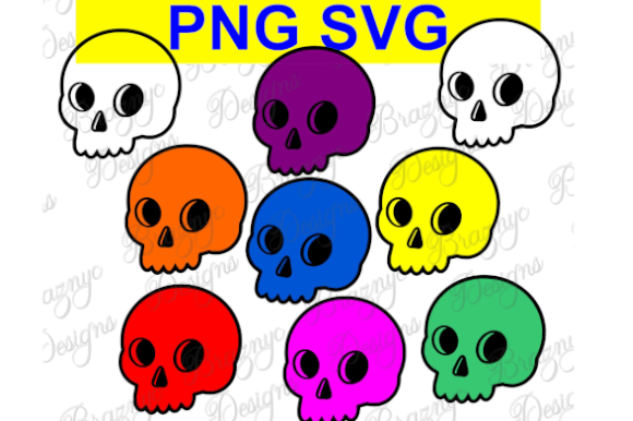 Cute Cartoon Skulls: Graphics for Creative Design