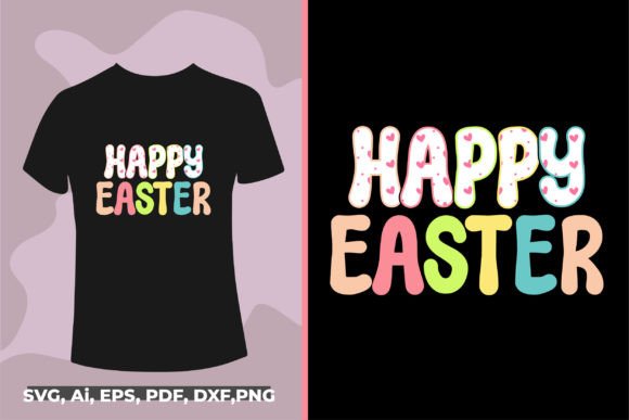 Happy Easter Typography T-shirt Design