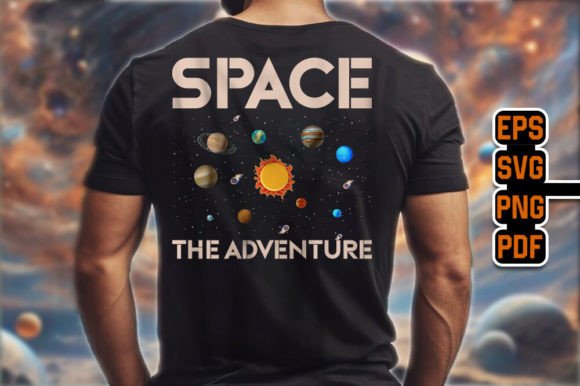 Space the Adventure Astronomy T-Shirt Graphics